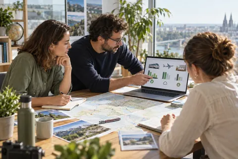 Analystes comparant les effets environnementaux de plusieurs itinéraires