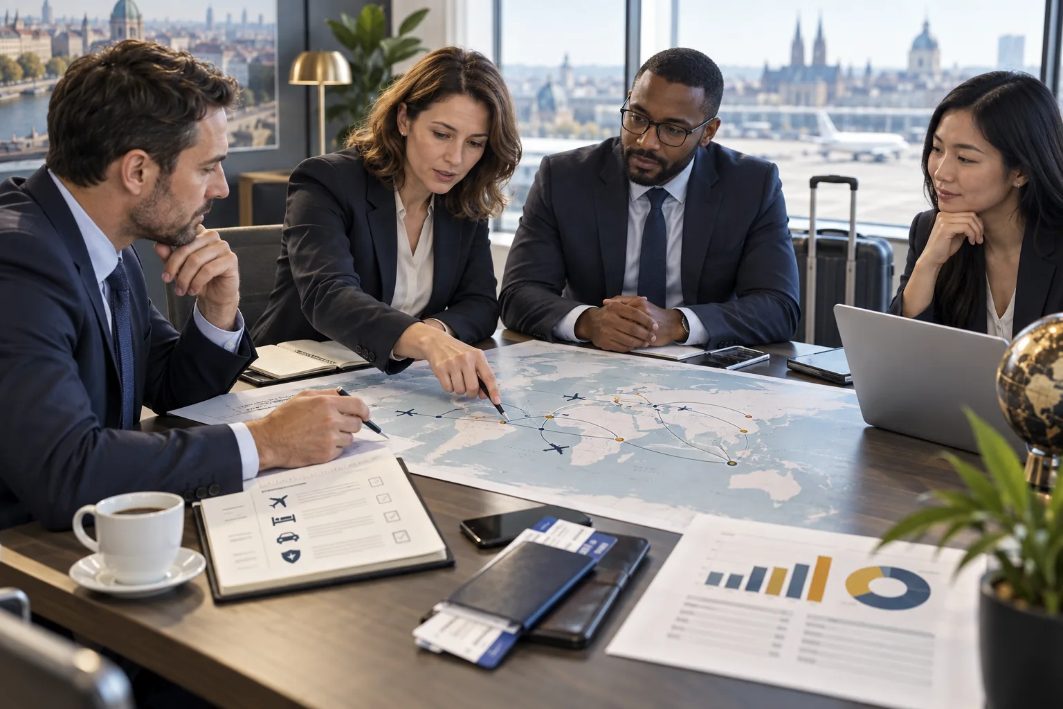 Travel managers pilotant un programme international de voyages d&rsquo;affaires